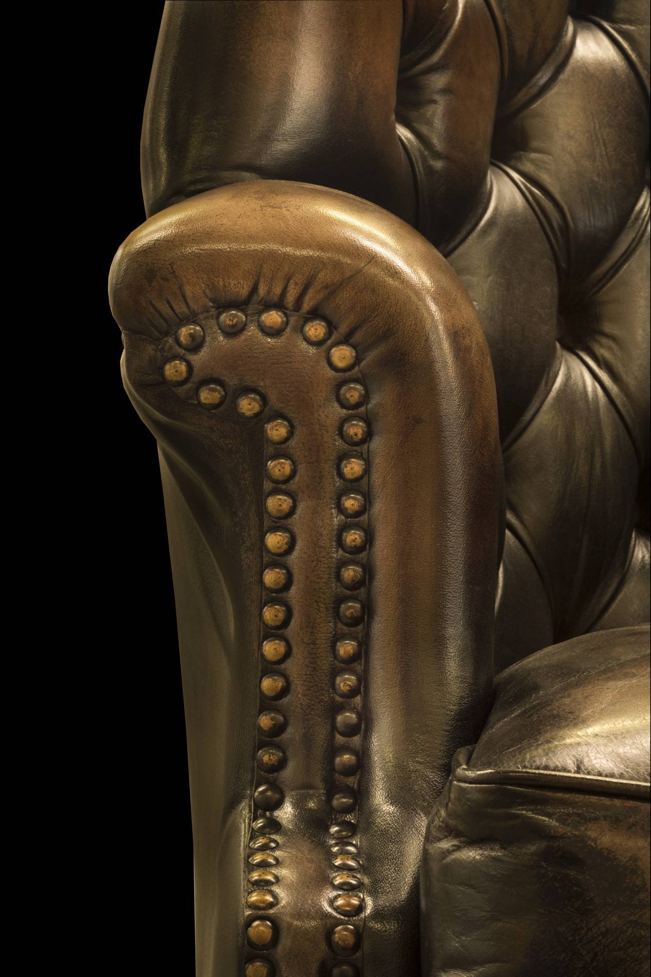 Fotoliu Chesterfield piele naturala - tip Churchill XL, 18 image